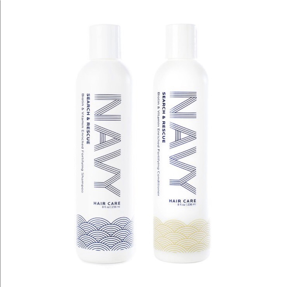 Navy hair care shampoo & conditioner